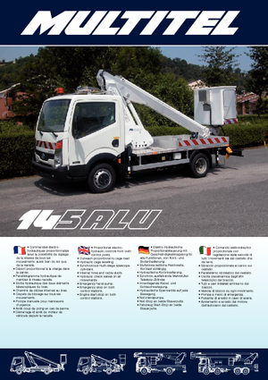 Nacele telescopice montate pe camion Multitel 145 Alu