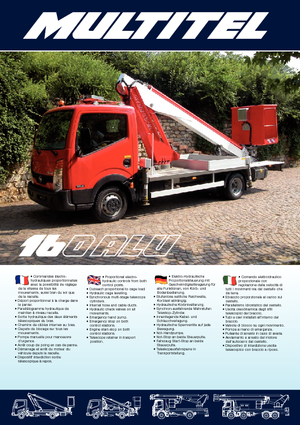 Nacele telescopice montate pe camion Pagliero 160 Alu