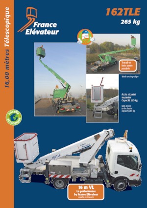 Nacele telescopice montate pe camion France Elévateur 162 TLE