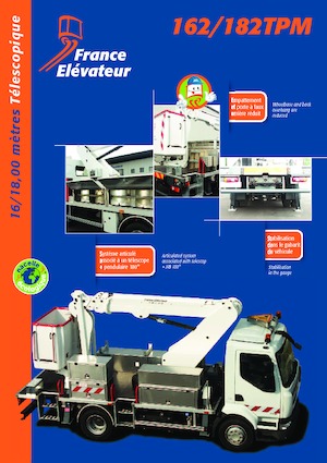 Nacele telescopice montate pe camion France Elévateur 162 TPM