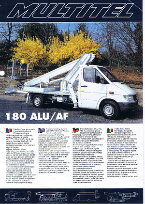 Nacele telescopice montate pe camion Multitel 180 Alu/AF