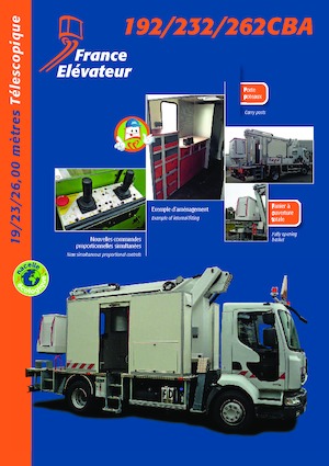 Nacele telescopice montate pe camion France Elévateur 262 CBA