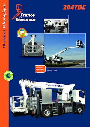 Nacele telescopice montate pe camion France Elévateur 284 TBE