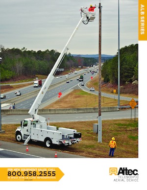 Nacele telescopice montate pe camion Altec ALB37P