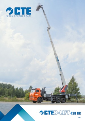 Nacele telescopice montate pe camion CTE B-LIFT 430 HR