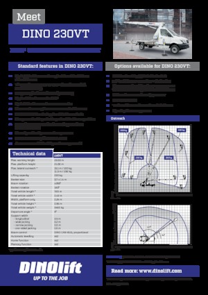 Nacele telescopice montate pe trailer Dino Lift Dino 230VT