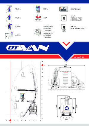 Nacele telescopice montate pe camion CELA DT VAN