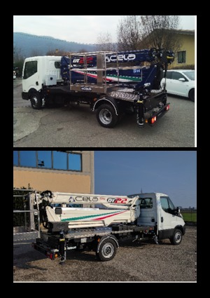 Nacele telescopice montate pe camion CELA DT22