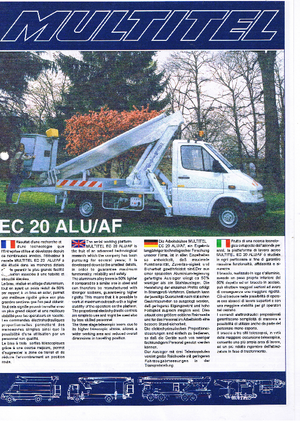 Nacele telescopice montate pe camion Pagliero EC 20 Alu/AF