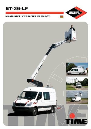 Nacele telescopice montate pe camion Versalift ET-36-LF