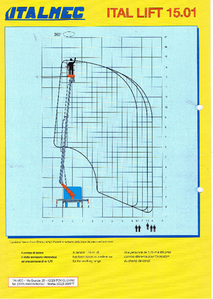 Nacele telescopice montate pe camion Italmec Ital Lift 15.01