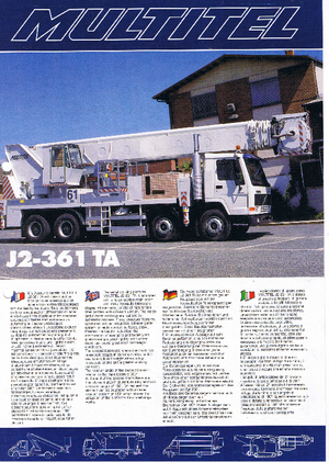 Nacele telescopice montate pe camion Pagliero J 2-361 TA