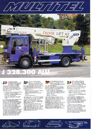 Nacele telescopice montate pe camion Pagliero J 328.200 Alu