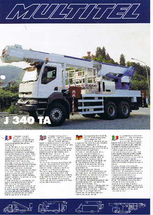 Nacele telescopice montate pe camion Multitel J 340 TA