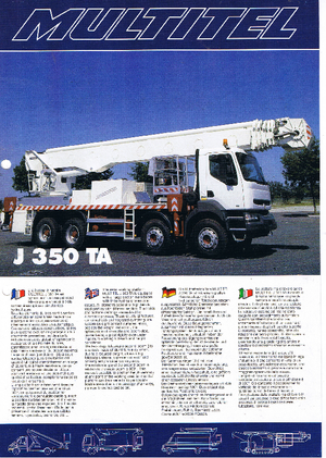 Nacele telescopice montate pe camion Multitel J 350 TA