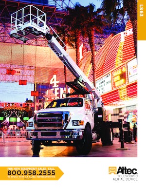 Nacele telescopice montate pe camion Altec LS63