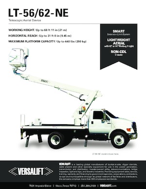 Nacele telescopice montate pe camion Versalift LT 56 NE