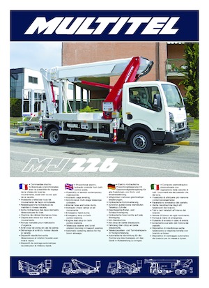 Nacele telescopice montate pe camion Multitel MJ 226