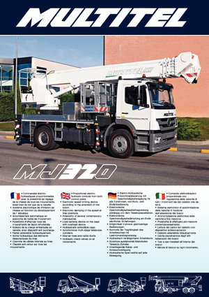 Nacele telescopice montate pe camion Multitel MJ 320