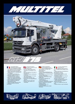 Nacele telescopice montate pe camion Multitel MJ 375