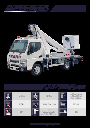 Nacele telescopice montate pe camion Multitel MT 162 DS