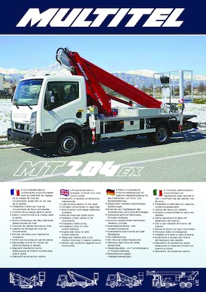 Nacele telescopice montate pe camion Multitel MT 204 EX