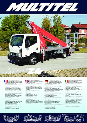 Nacele telescopice montate pe camion Multitel MT 240 EX