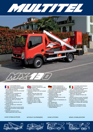 Nacele telescopice montate pe camion Multitel MX 130