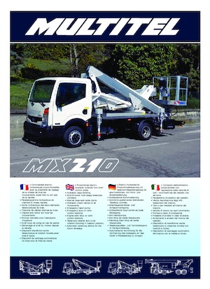 Nacele cu braț articulat montate pe trailer Multitel MX 210