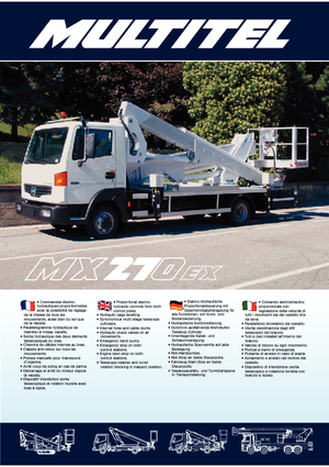 Nacele telescopice montate pe camion Multitel MX 270 EX