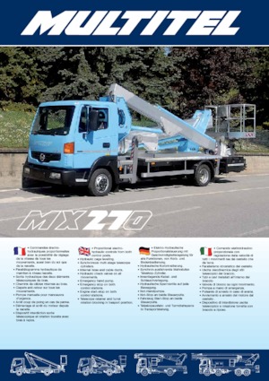 Nacele telescopice montate pe camion Multitel MX 270