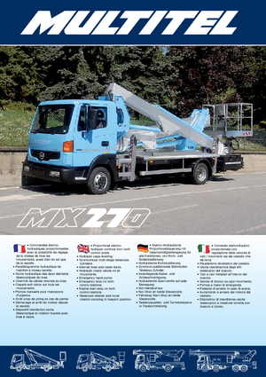 Nacele telescopice montate pe camion Multitel MX 270