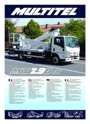 Nacele cu braț articulat montate pe trailer Multitel MX 290 EX 6ton