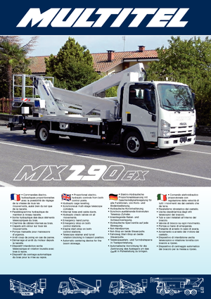 Nacele cu braț articulat montate pe trailer Multitel MX 290 EX