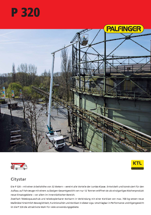 Nacele telescopice montate pe camion Palfinger P 320