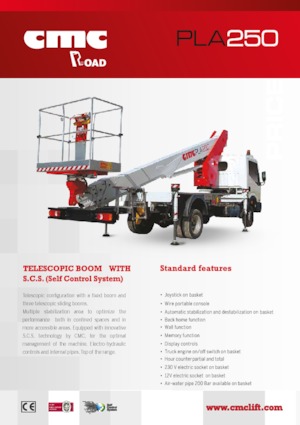 Nacele telescopice montate pe camion CMC PLA250