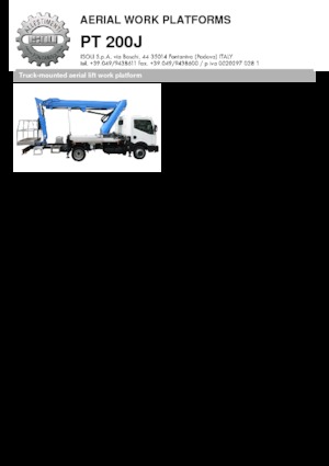 Nacele telescopice montate pe camion ISOLI PT200J