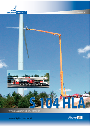 Nacele telescopice montate pe camion Bronto Skylift S 104 HLA