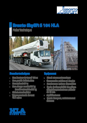 Nacele telescopice montate pe camion Bronto Skylift S 104 HLA