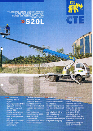 Nacele telescopice montate pe camion CTE S 20 L