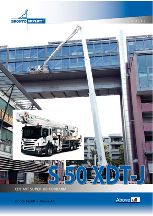 Nacele telescopice montate pe camion Bronto Skylift S 50 XDTJ