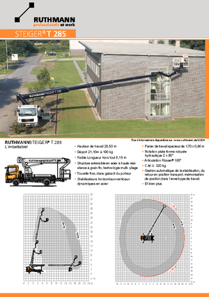 Nacele telescopice montate pe camion Ruthmann T 285