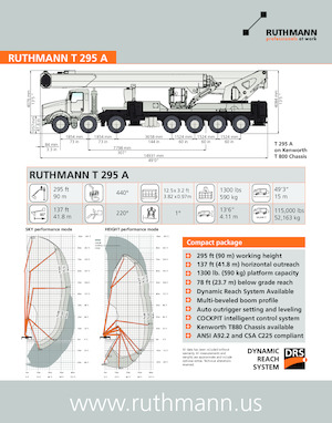Nacele telescopice montate pe camion Ruthmann T-295A