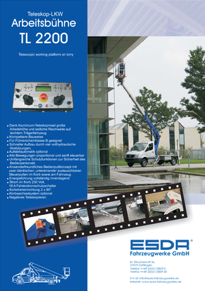 Nacele telescopice montate pe camion Esda TL 2200