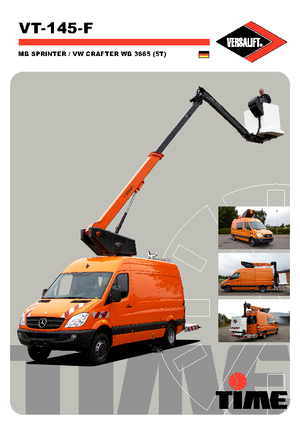 Nacele telescopice montate pe camion Versalift VT-145-F 