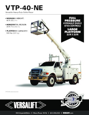 Nacele telescopice montate pe camion Versalift VTP-40-NE