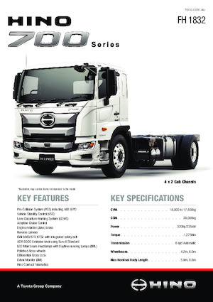 Capete tractor Hino 700 FH 1832 4x2