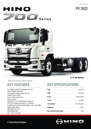 Capete tractor Hino 700 FR 2632 6x2