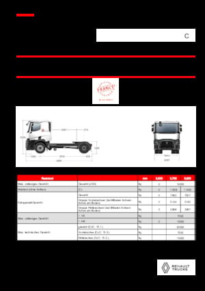 Capete tractor Renault C T4X2 OFF ROAD 13L E6