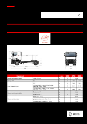 Capete tractor Renault C T4X2 OFF ROAD 13L E6
